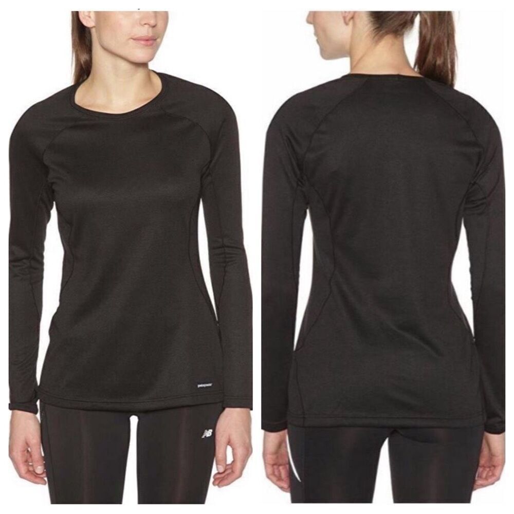 Patagonia Capilene 3 Midweight Baselayer Black Long Sleeve Tee Size Small